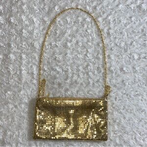 Britney Spears Gold Chainmail Shoulder Bag Clutch